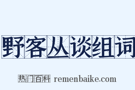 野客丛谈组词是什么意思的图片
